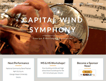 Tablet Screenshot of capitalwindsymphony.org
